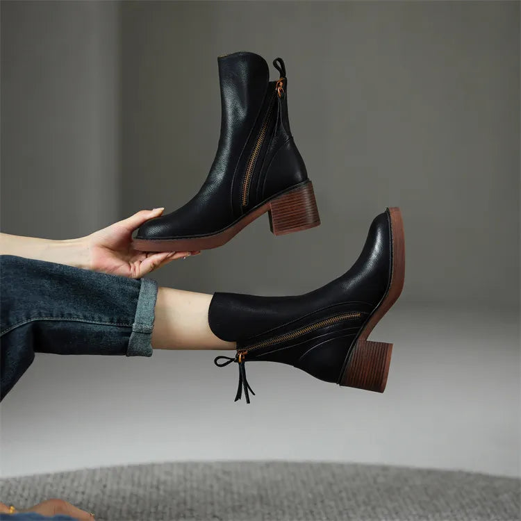 Gabriella - Botas de Cuero a La Moda