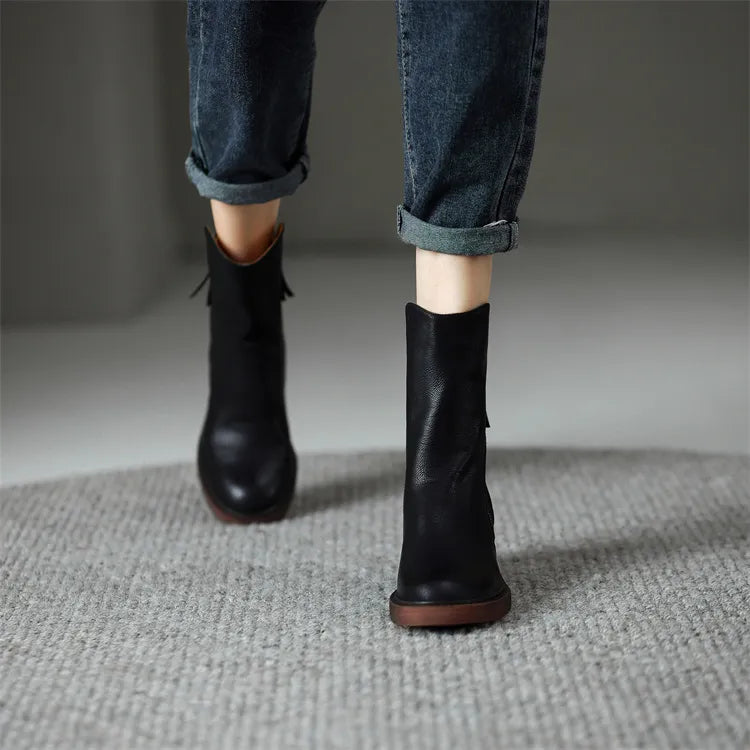 Gabriella - Botas de Cuero a La Moda