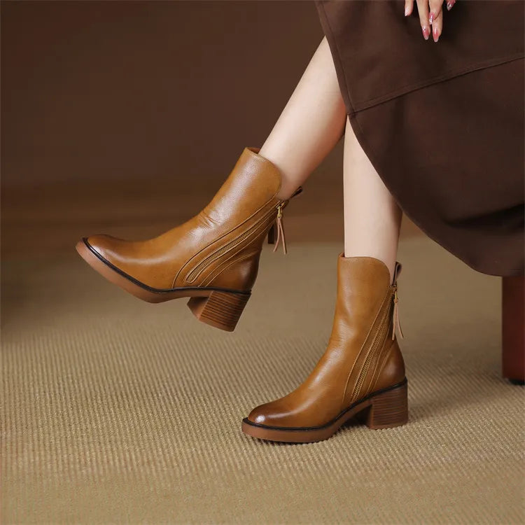 Gabriella - Botas de Cuero a La Moda