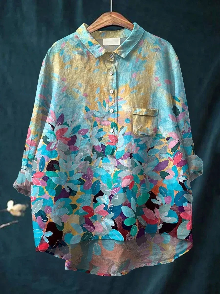 Kathrin - Camisa Estampada De Lino