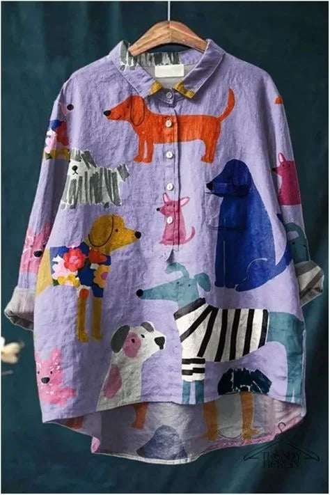 Kathrin - Camisa Estampada De Lino