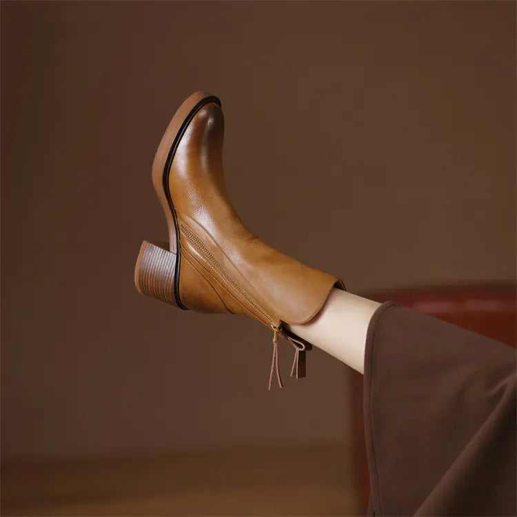 Gabriella - Botas de Cuero a La Moda